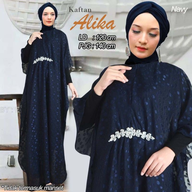 Arnis Kaftan Alika Bahan Tille Dot Jumbo Busui Fashion Muslim Ramadhan Sale