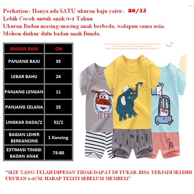 Baju Setelan Anak Lengan Pendek dan Celana Pendek / Baju Jumper Anak 02 [PART 1]