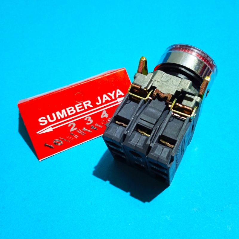 schneider illuminated push button 240V type metal merah TERMURAH