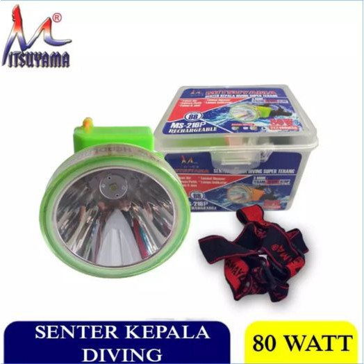 Senter kepala MS-216 putih dan kuning 80 watt mitsuyama