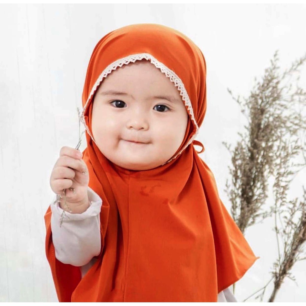 Bergo Renda Anak Maryam Jilbab Kerudung / Anak Kids Renda Kepala Pusatgrosir_solo KIDS BERGO RENDA PREMIUM ORIGINAL ANAK