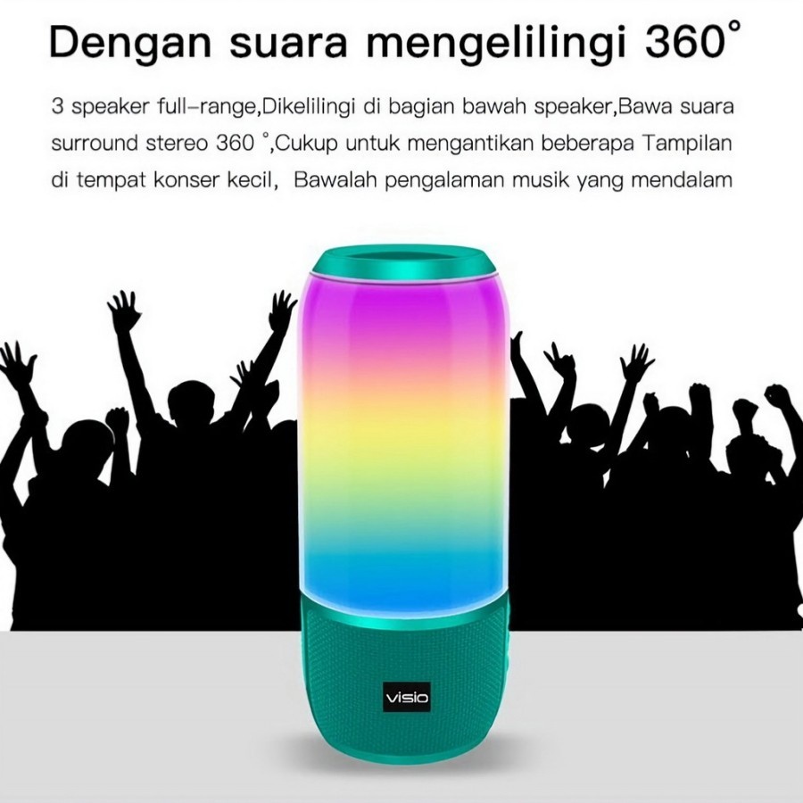 Visio BS05 Speaker Bluetooth 5.0 AUX USB Radio Kartu Memori