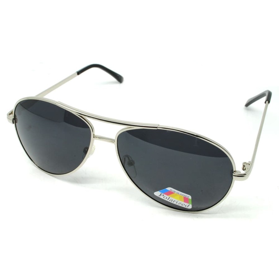 Kacamata Hitam Polarized - Silver