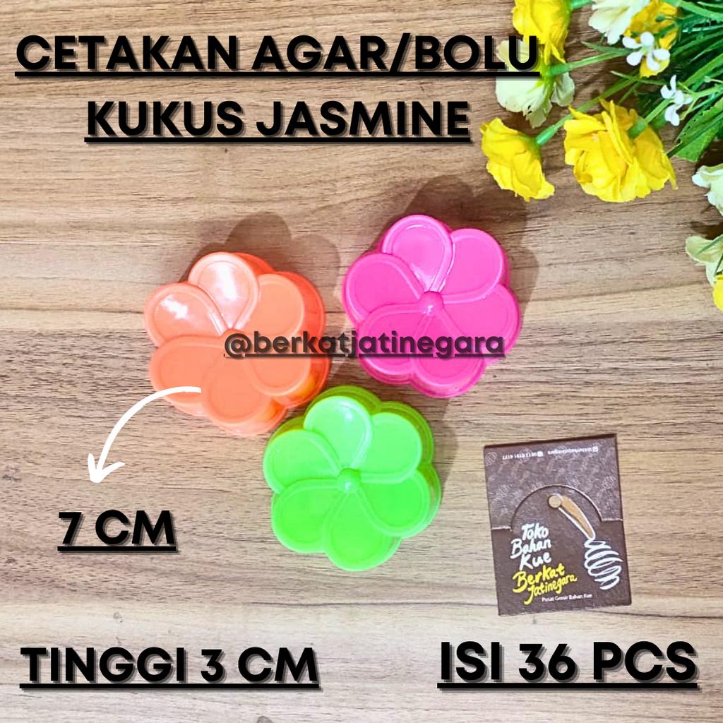 CETAKAN AGAR &amp; BOLU KUKUS JASMINE LARGE/ CETAKAN AGAR ISI 36 PCS