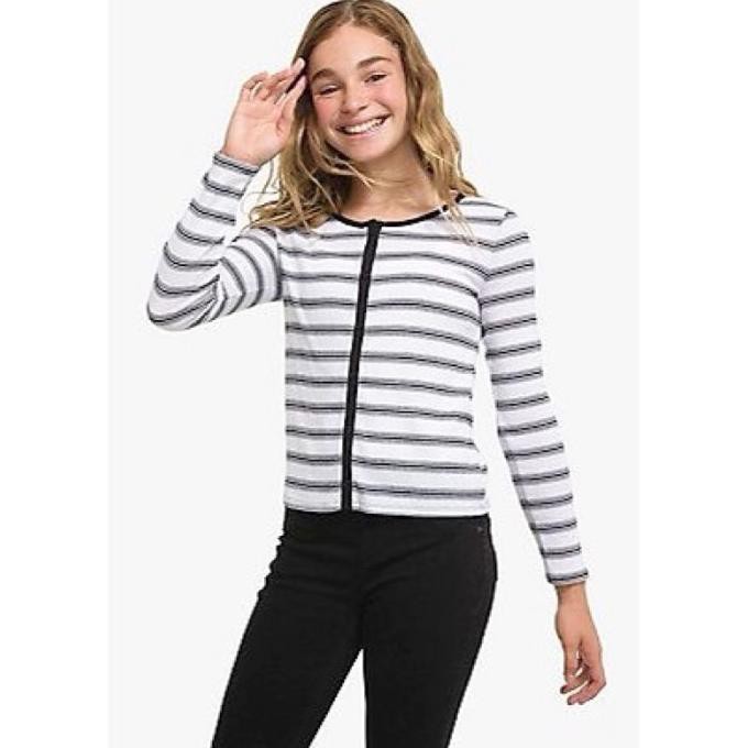 CUCI GUDANG Cardigan Anak Justice ~ Stripe JC021 - 14/16y