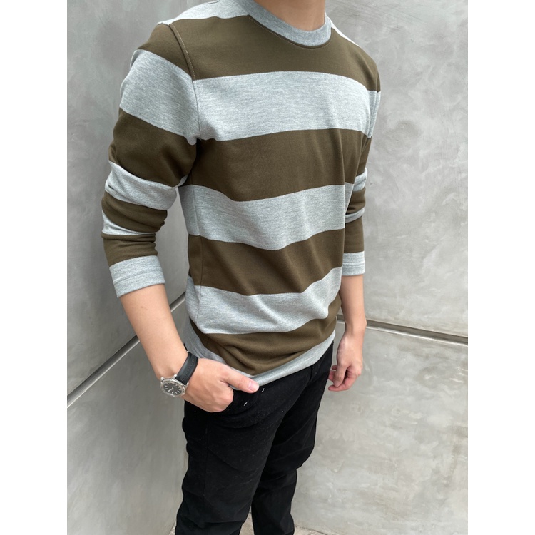 Kadaka MT-0113 Sweater Long Sleeve Stripe Pria