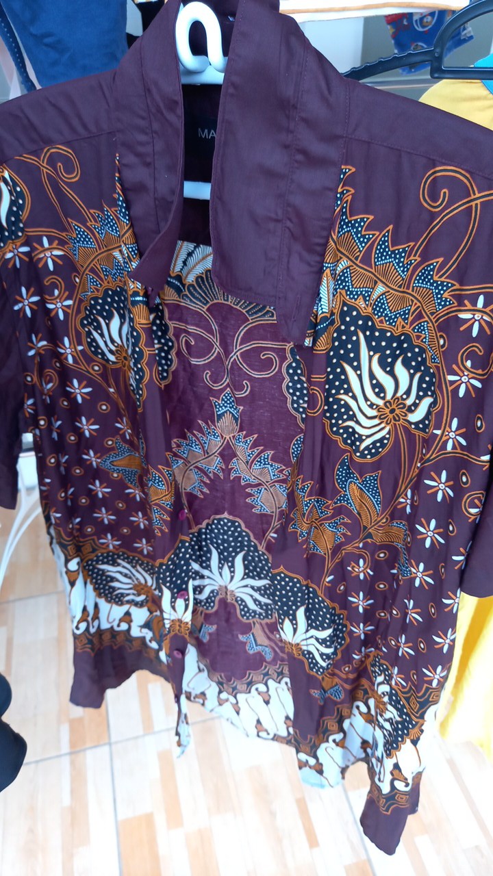 Maginot Kemeja Batik 2.0 Kripala-ss Lengan Pendek Pria + Free Masker