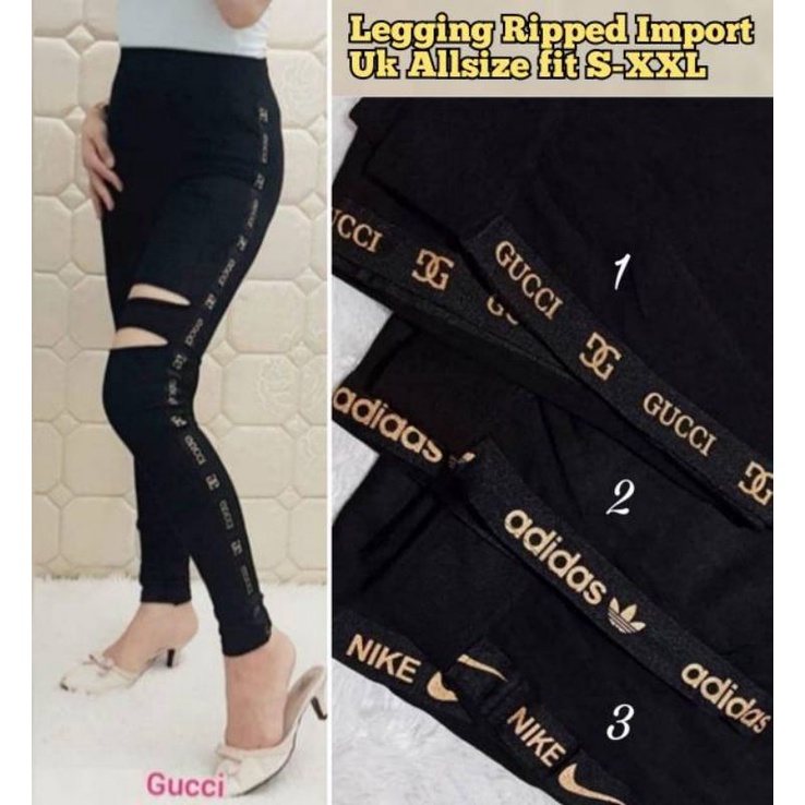 Legging Sobek Premium Ripped 3 Dan 6  Jumbo Fit S-XXL