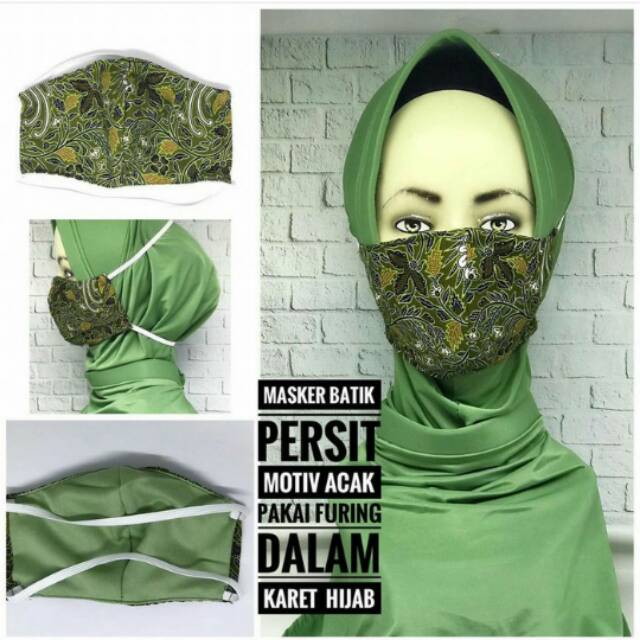 Masker batik persit hijab