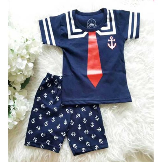 Baju Bayi Laki Laki Setelan Pakaian Bayi Dasi Sailor Tie