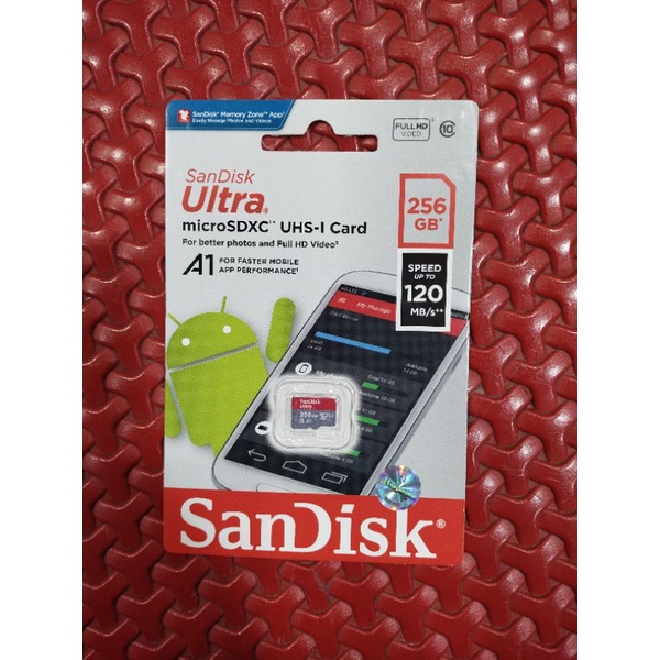 MEMORY MICRO SANDISK ULTRA 256GB 120MBPS