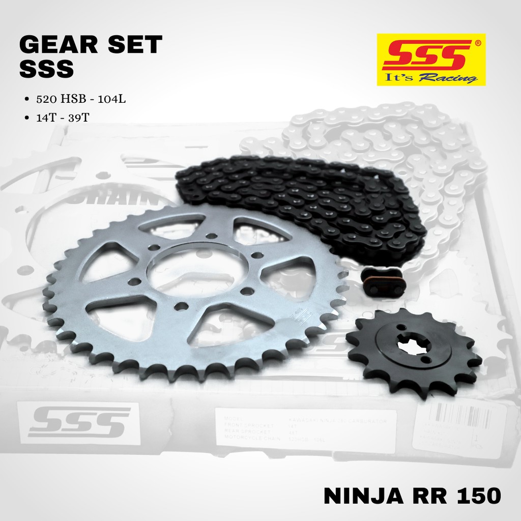 Gear gir paket set sss Ninja RR 150 520 14 39