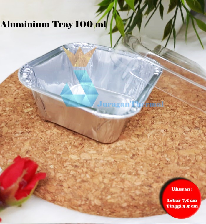 MURAH Aluminium Foil Cup Tray 100 ml + Tutup - Wadah Makanan PREMIUM QUALITY