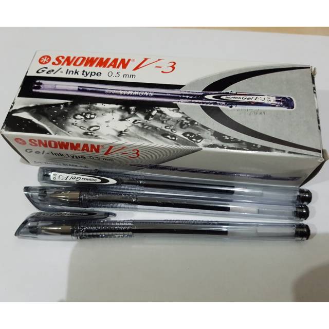 

Pulpen Snowman V3 Gel 0.5mm Warna Hitam