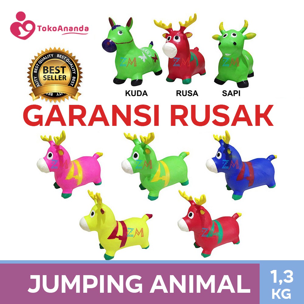 Jumping Animal / Kuda Kudaan Karet ( ada suara dan lampu )