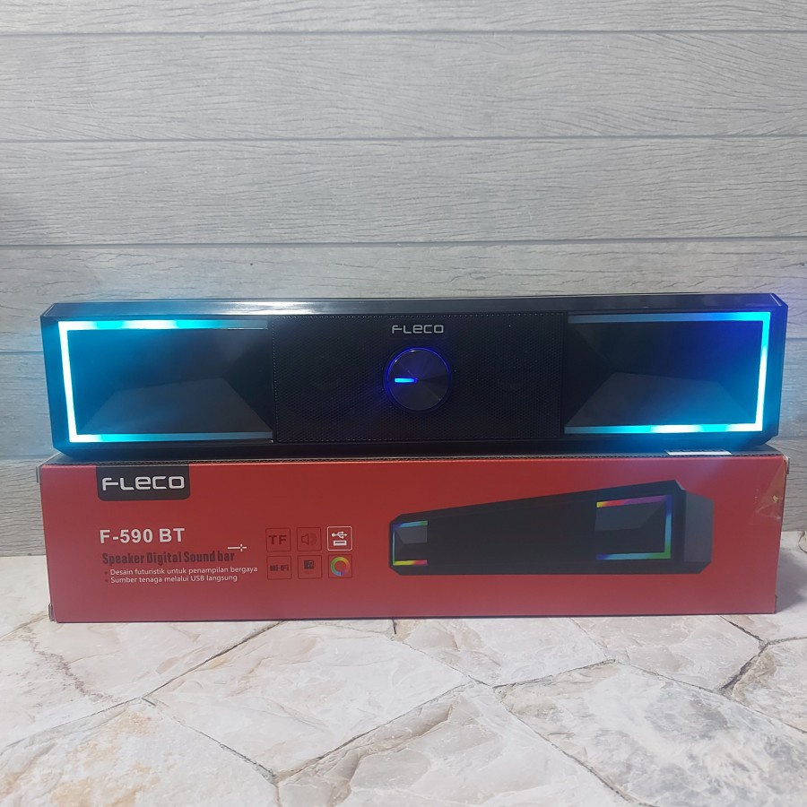 COD SPEAKER FLECO F 590BT SPEAKER BLUETOOTH MULTIMEDIA TOUCH SENSOR HI-FI//SPEAKER SALON AKTIF  X-BASS//SPEAEKER FLECO X-BASS