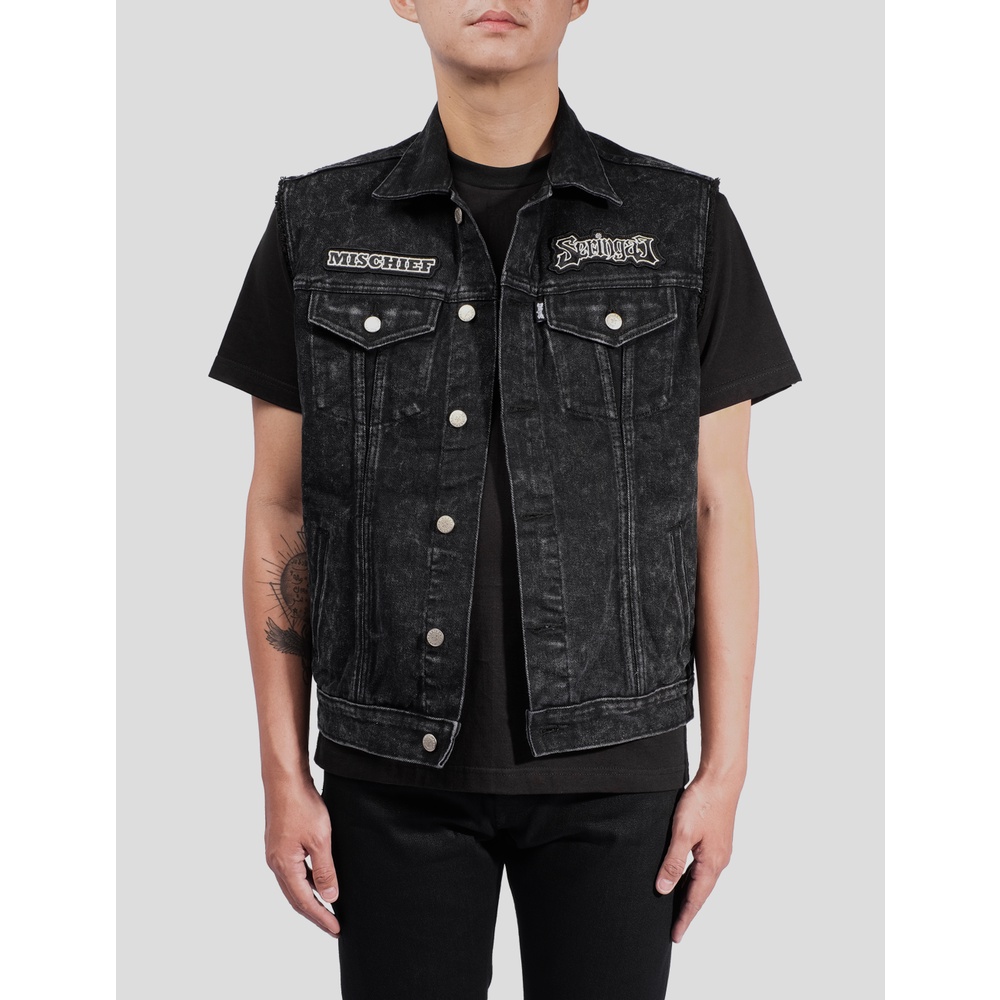 Mischief Denim X Seringai - Vest Washed Adrenalin Merusuh
