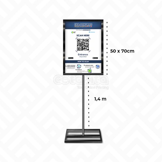 

Frame Banner Premium Satu Kaki 50 x 70 cm