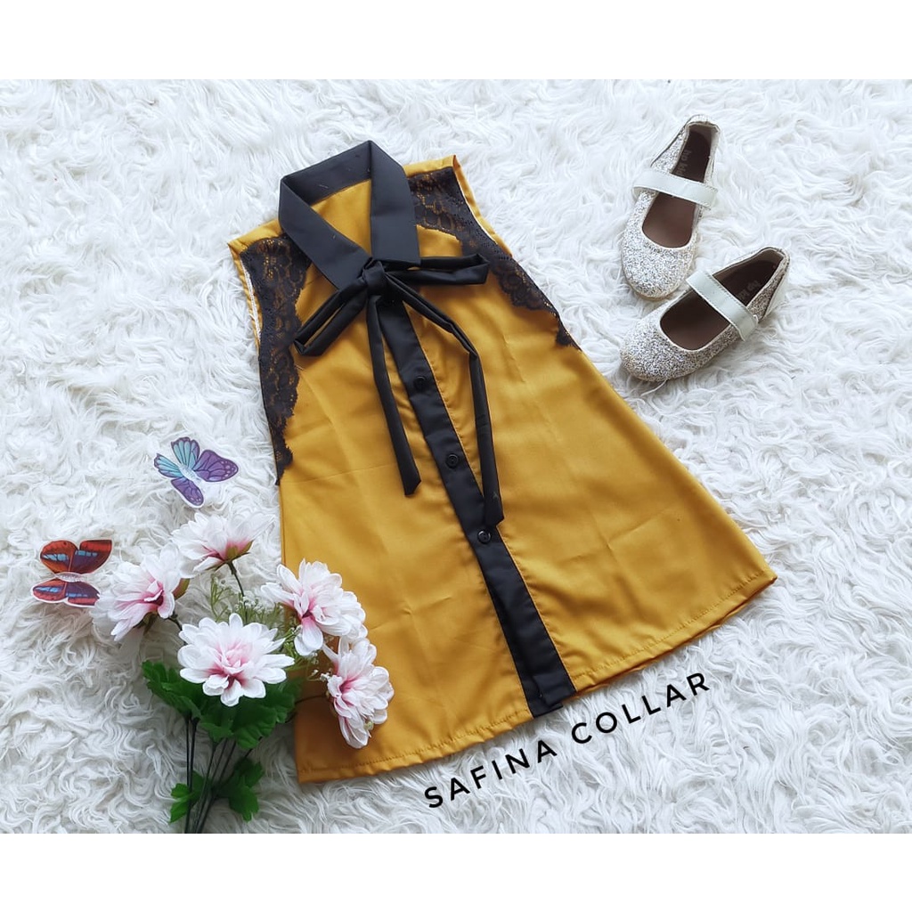 Dress Safina Collar Anak Unik/Gaun Pesta Anak/Dress Anak