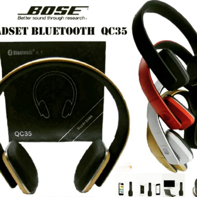 Headphone Bluetooth Bose QC35 Super Bass