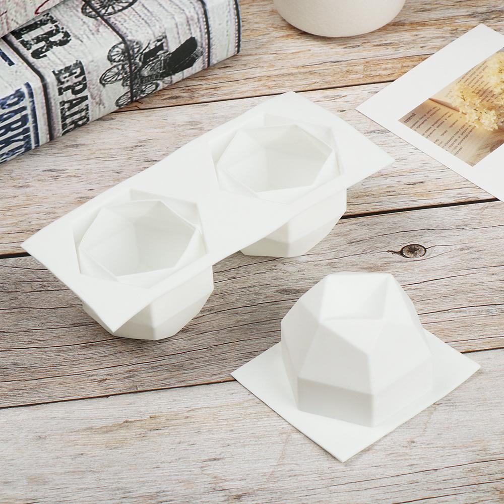 PREVA Silicone Candle Mold Creative Multilateral Diamond Aromatherapy Plaster Eight-sides Cube