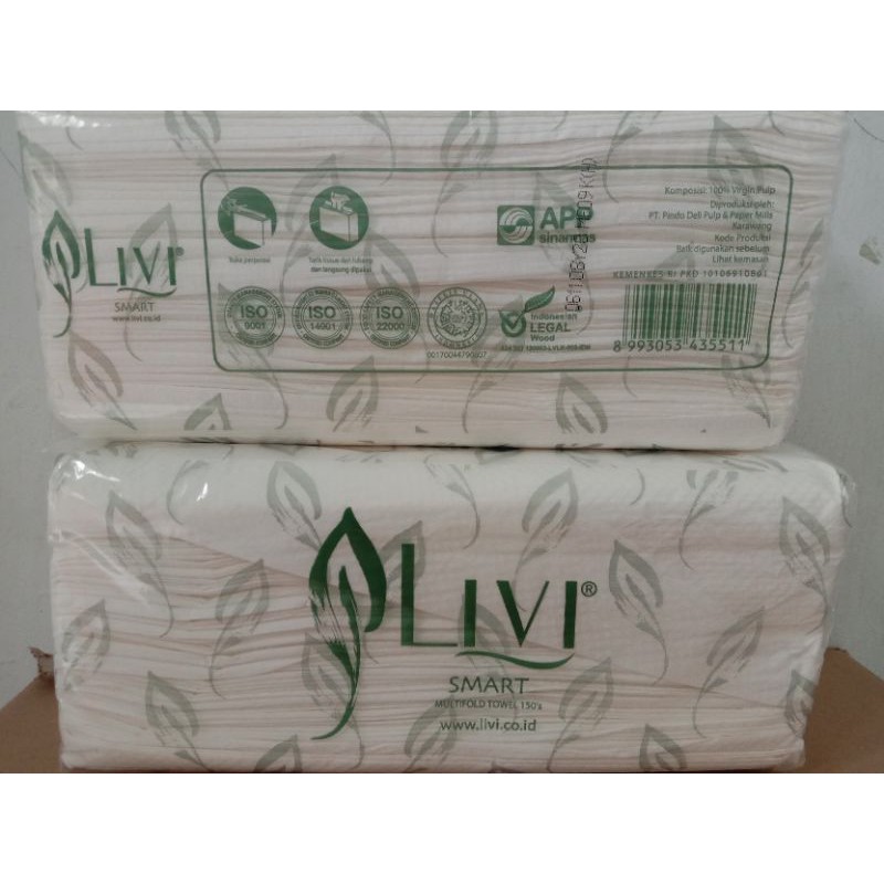 TISU LIVI MULTIFOLD TOWEL 150 SHEET