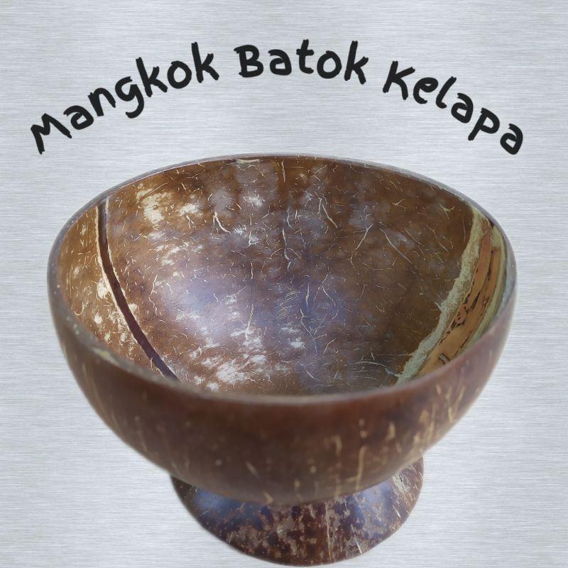 Mangkok Batok Kelapa Unik - Mangkuk Kayu Tempurung Kelapa - Wooden Coconut Shell Bowl
