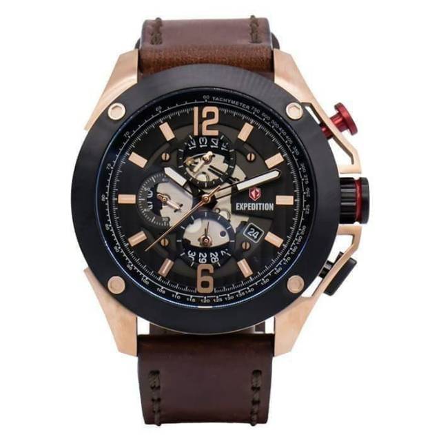 EXPEDITION EXP 6697 E6697 PRIA ROSEGOLD BLACK LEATHER BROWN ORIGINAL