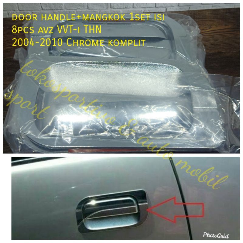 cover handle+outer mangkok Toyota Avanza vvti 2004-2010 Xenia krome model tempel 1set 8pcs