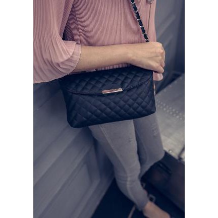Dijual bta100 tas slempang clutch kulit retro shoulder chain Mango clutch bag Diskon