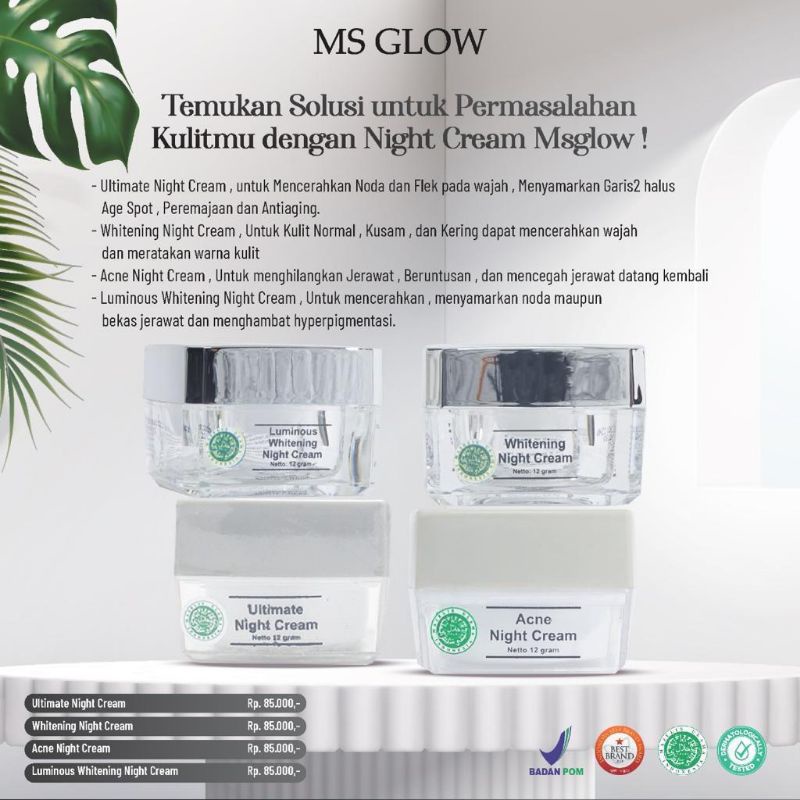 Krim Malam Ms Glow