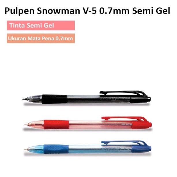 

Snowman - Snowman Ballpoint Cetekan V5 Semi Gel 0.7mm