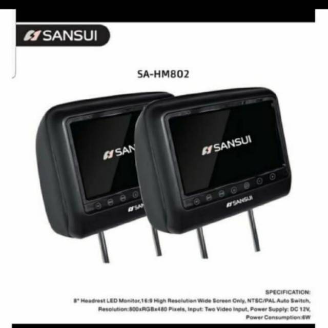 Tv headrest monitor Sansui SA-HM802 tv jok mobil universal
