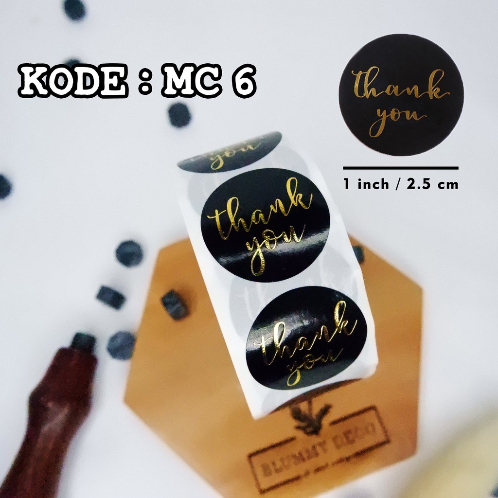 [Monochrome] Stiker Thank You Stiker Packing Stiker Terima Kasih Stiker Segel Packaging-MC 6