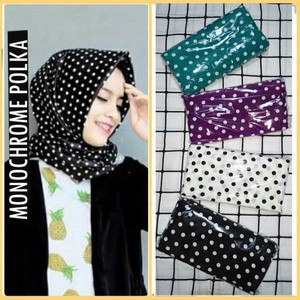 SUPER SALE Pashmina MOTIF Polkadot Monochrome /Pasmina Polkadot /HIJAB PASHMINA POLKA TERMURAH NO 1