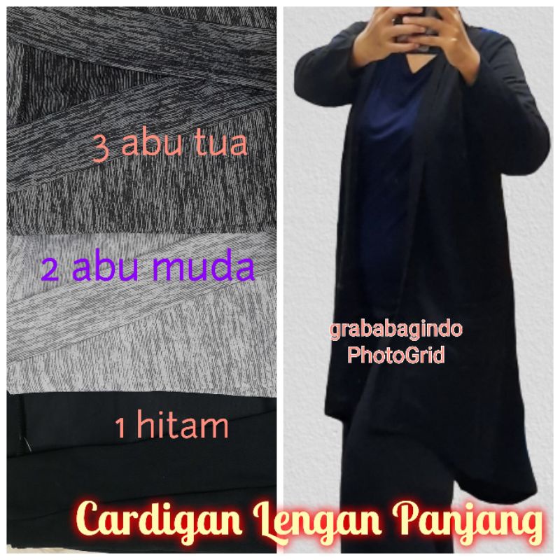 KARDIGAN PANJANG LENGAN PANJANG / OUTER CARDIGAN LUARAN CEWEK MUSLIMAH
