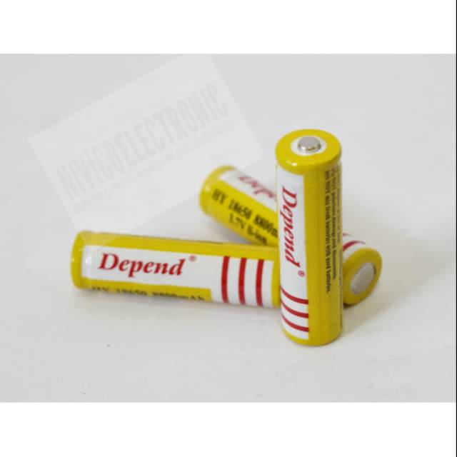 Baterai 18650 DEPEND 3.7 V 8800 mah
