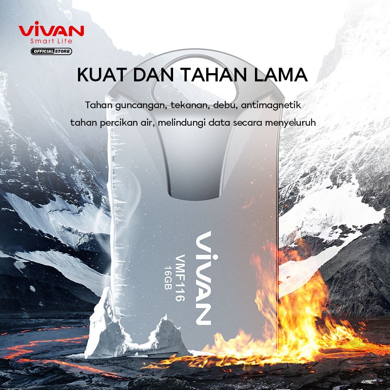 FLASHDISK 16GB / FLASHDISK 32GB VIVAN VMF116/VMF132 METAL BODY