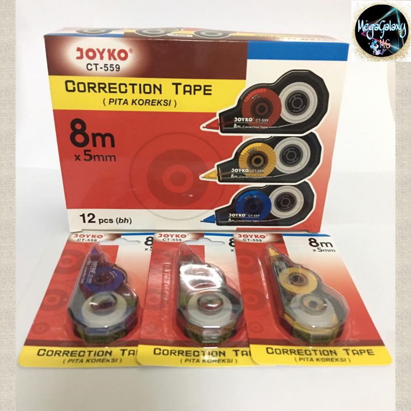 Joyko Correction Tape Pita Koreksi Roll Tipex Tip-Ex Tip X 8m CT-559