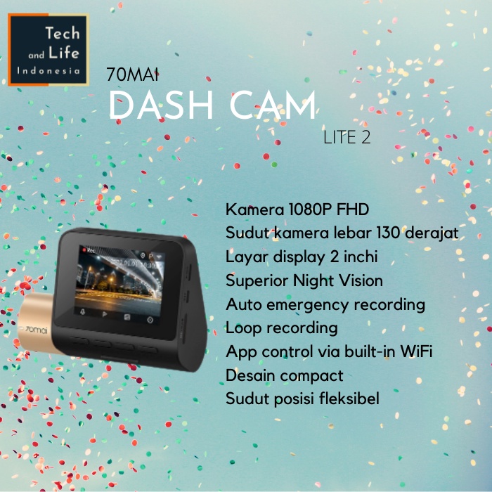 Dash Cam 70mai Lite 2 Kamera Mobil 1080P FHD - BNIB