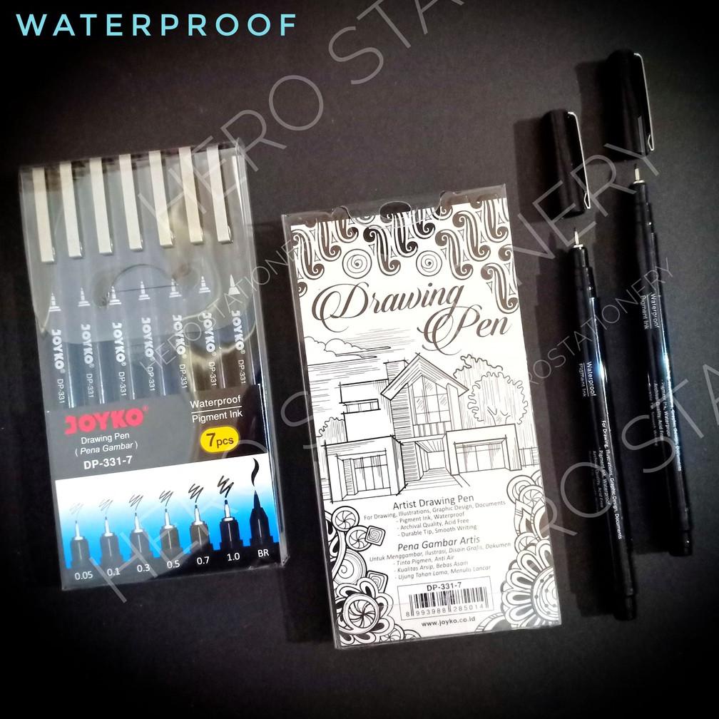 

Waterproof drawing pen pena gambar joyko executive set DP-331-7