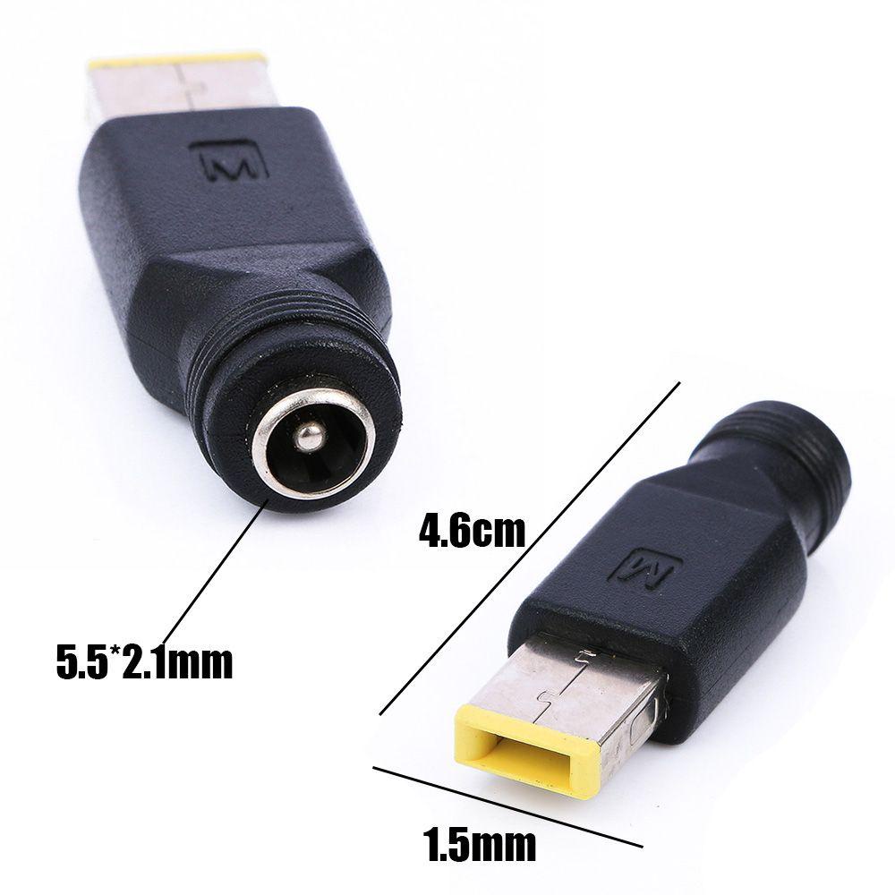 Augustina Adaptor Laptop Tips Kuning DC Untuk Lenovo ThinkPad 5.5 X 2.1/2.5mm Ke Bentuk Bulat Ke Kotak End Power Charger Plug