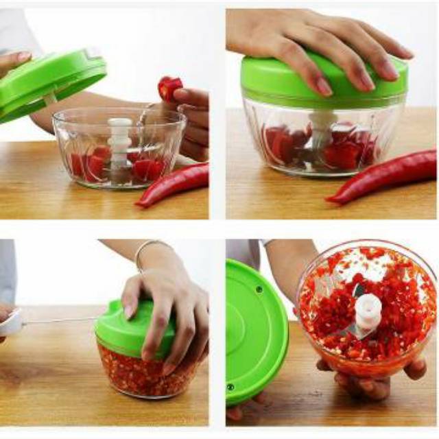 VIPOO MINI SPEEDY CHOPPER BLENDER TARIK TANGAN MANUAL/ALAT PEMOTONG DAGING 100019