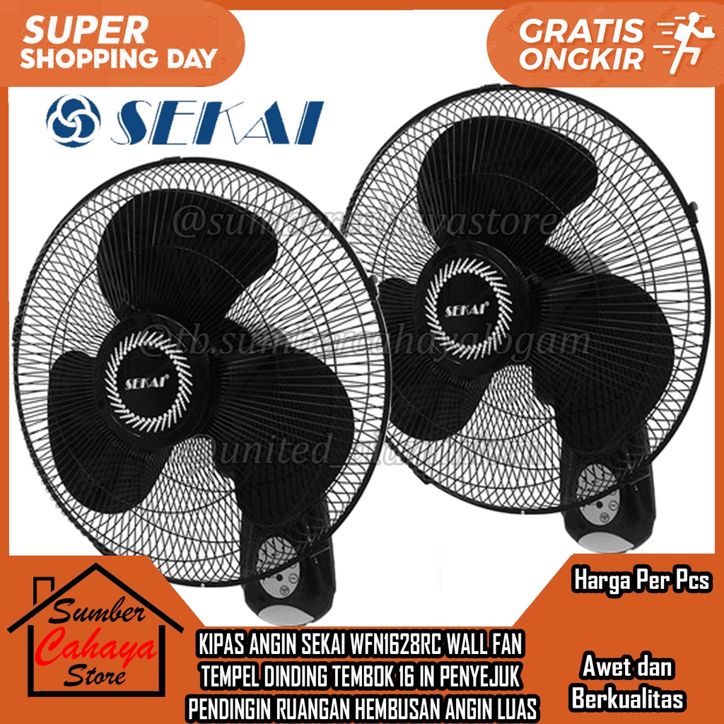 Jual Sekai Kipas Angin Dinding Remote Wall Fan Inch Wfn Rc