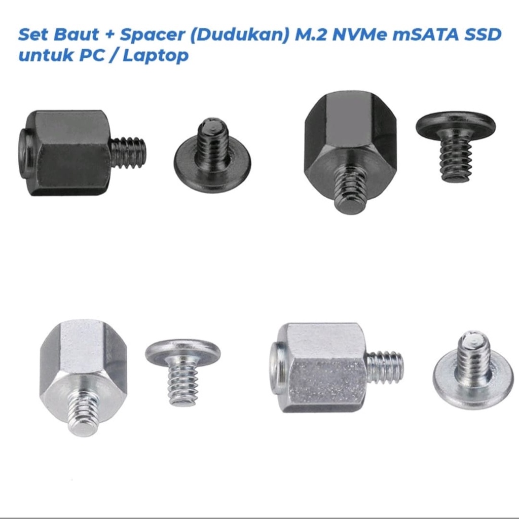 Baut - Spacer untuk M.2 NVMe / mSATA untuk motherboard Komputer / Laptop