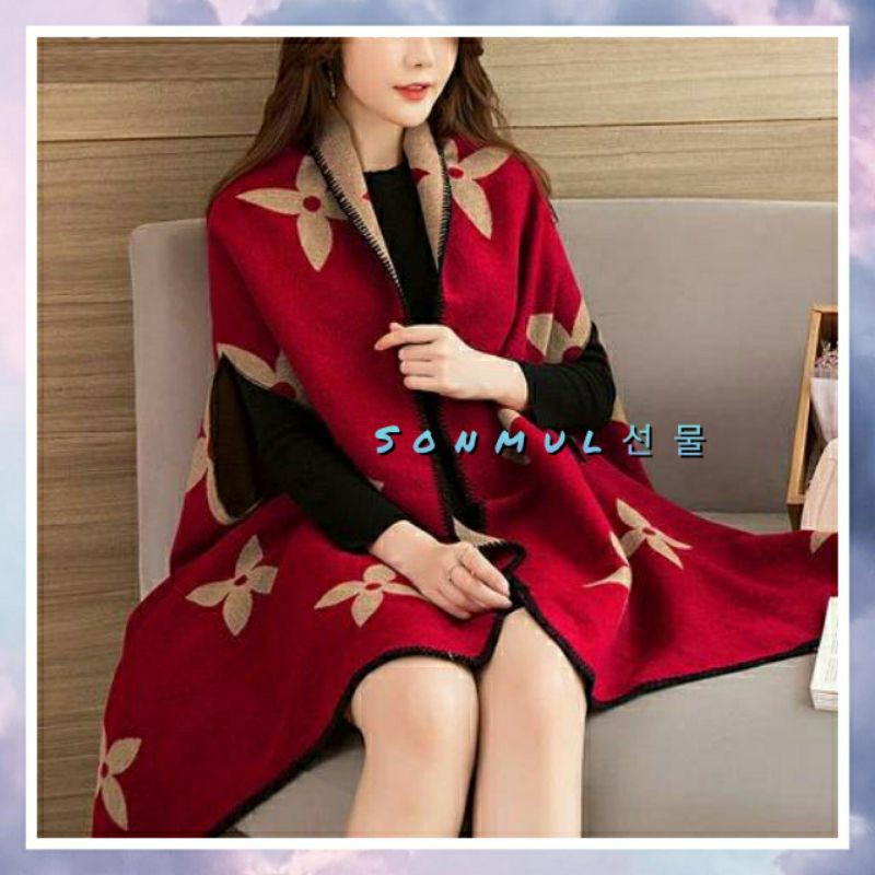 WOMAN WINTER CAPE PONCHO MANTEL WANITA PONCO MUSIM DINGIN IMPOR PREMIUM