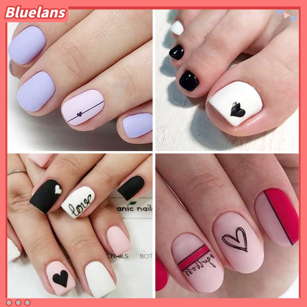 (In Stock) Kacamata Hitam Lensa Warna Warni ♡1 Lembar Stiker Kuku Motif Hati Untuk Salon Kecantikan