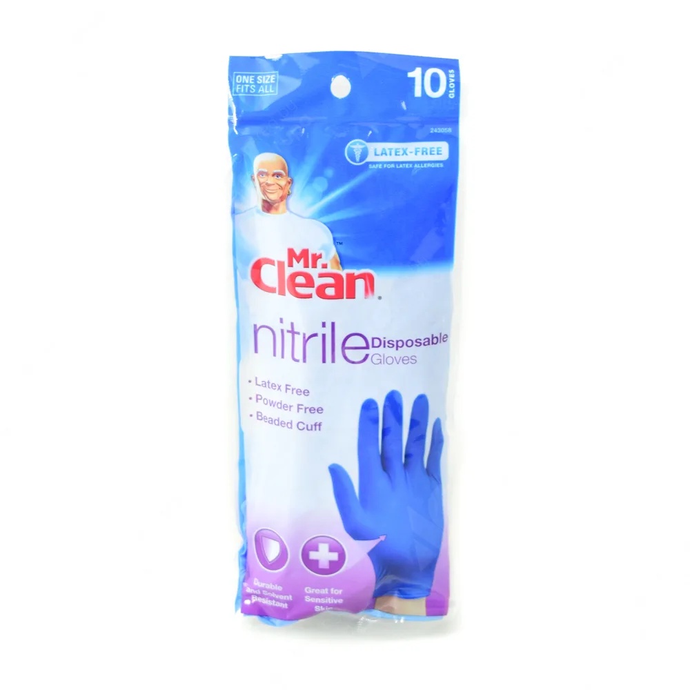 Ace Mr.clean Set 10 Pcs Nitrile Sarung Tangan Disposable SKU 298964