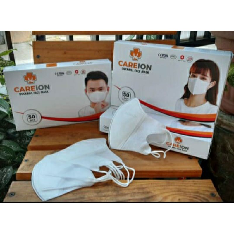 masker duckbil careon garis + embos merk