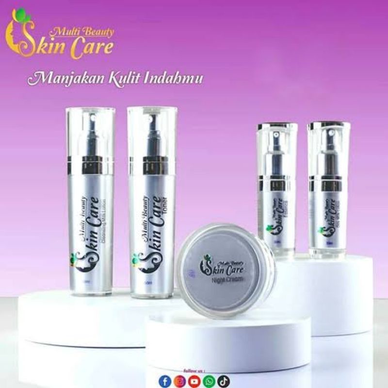 MultiBeauty Skincare Paket Perawatan Wajah Glowing Bebas Jerawat Flek Hitam Lengkap Series Cantik Je